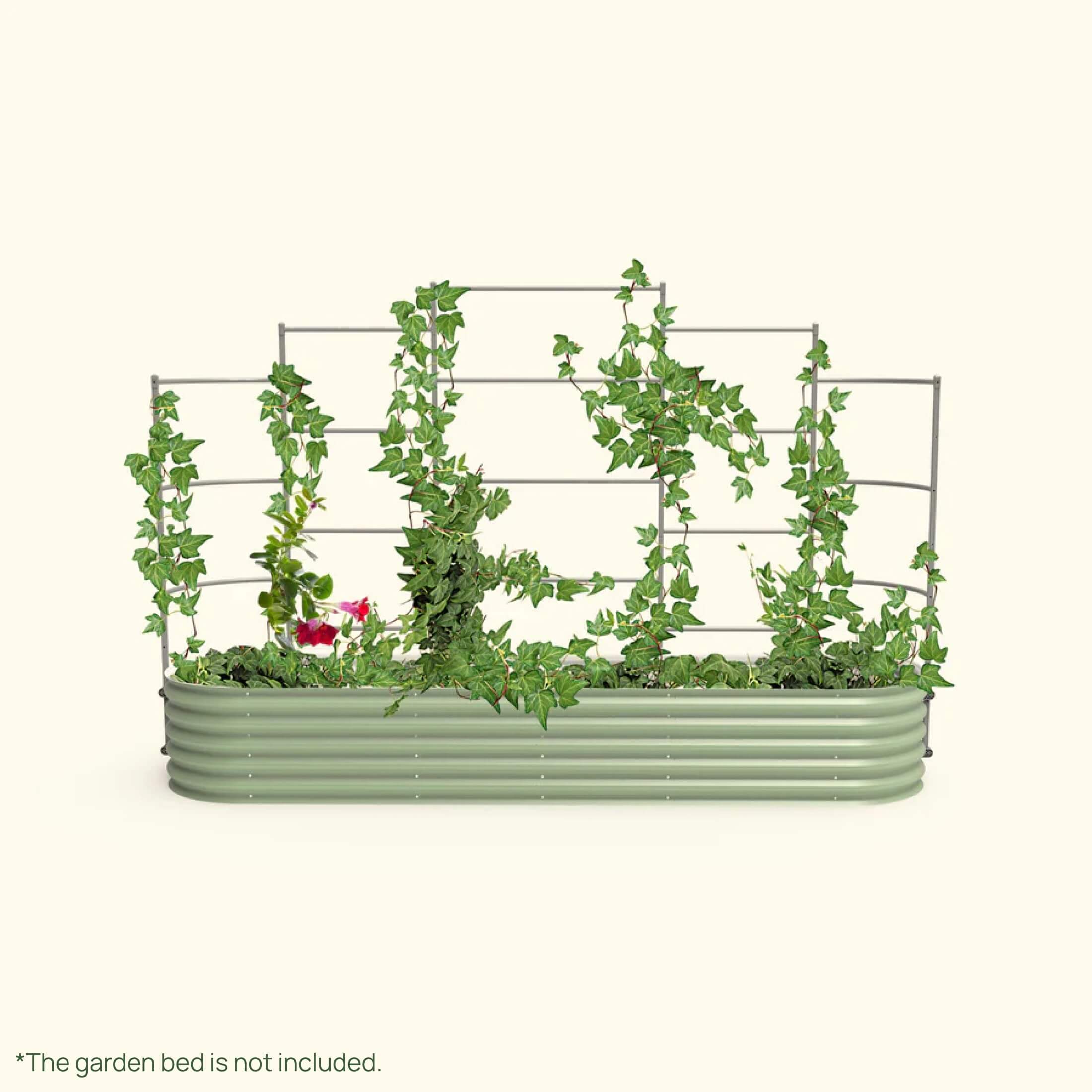 Greenhaus Gardening Metal Garden Trellis for Raised Beds, Outdoor Plant Support