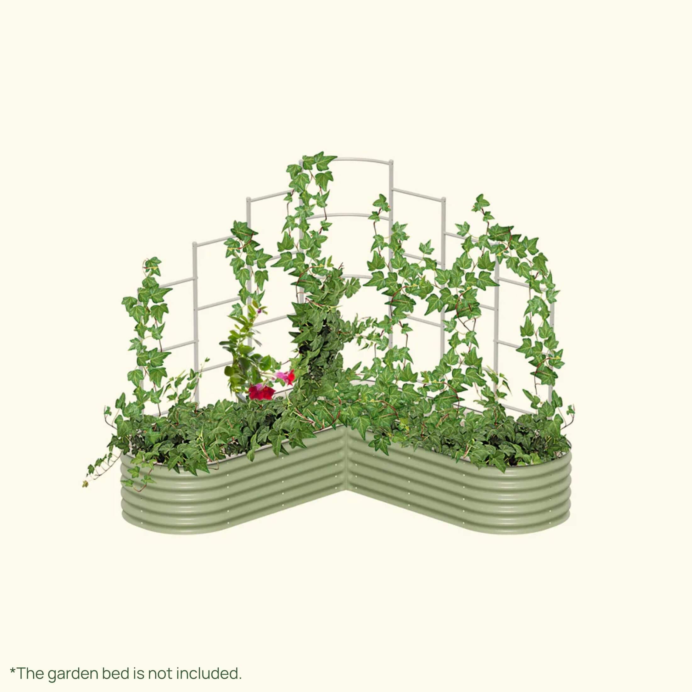 Greenhaus Gardening Metal Garden Trellis for Raised Beds, Outdoor Plant Support