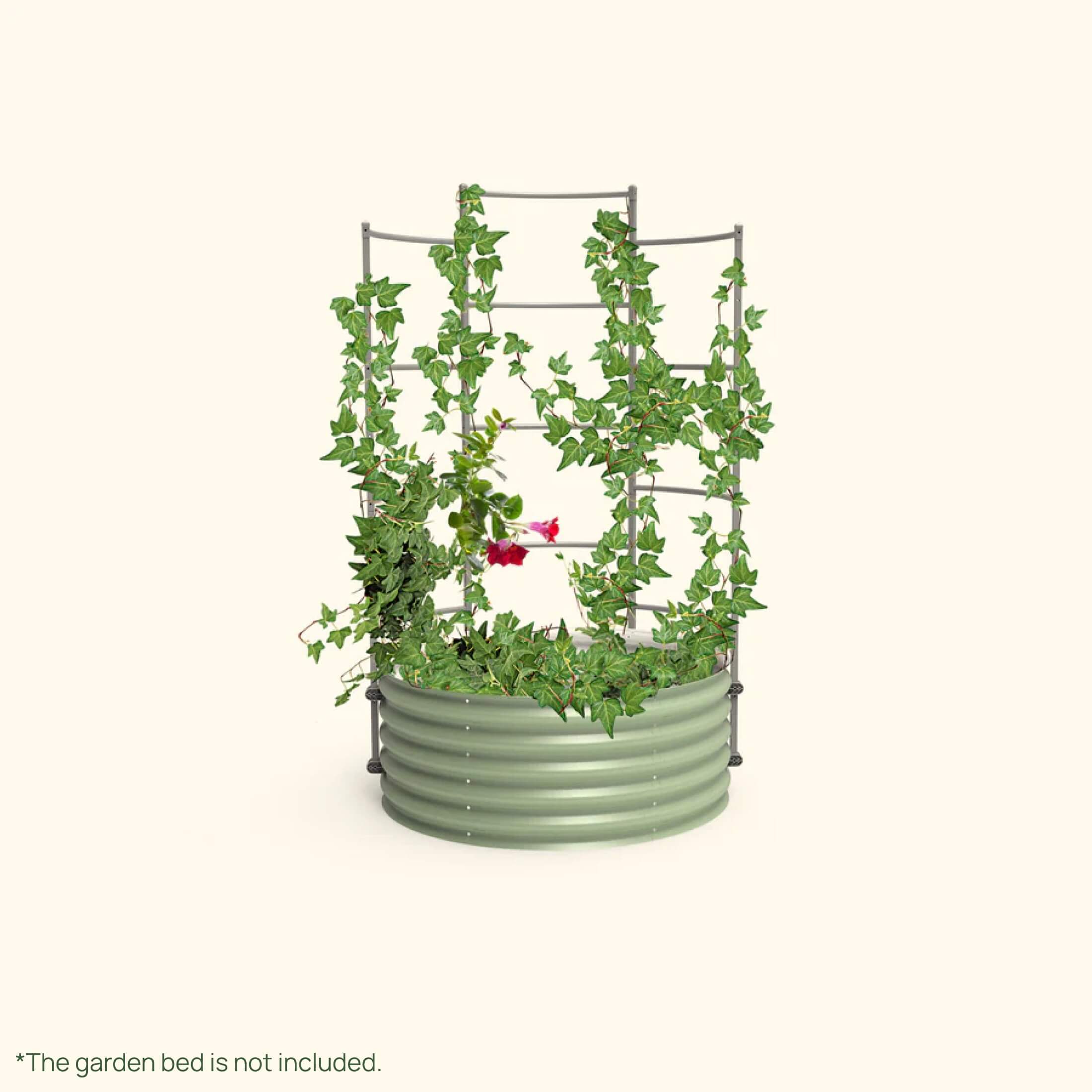 Greenhaus Gardening Metal Garden Trellis for Raised Beds, Outdoor Plant Support