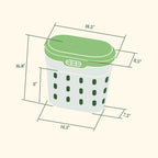 Greenhaus Gardening In-Ground Worm Compost Bin for Garden Beds